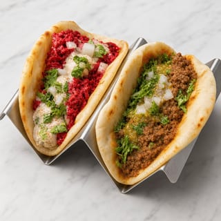 Chipotle Keema Taco & Lemon Chilli Chicken Taco