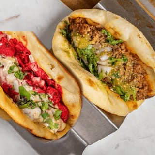 Chipotle Keema Taco & Lemon Chilli Chicken Taco